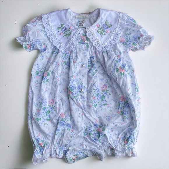 Vintage Baby Togs Floral Romper - Size 18 Months - Picture 1 of 5